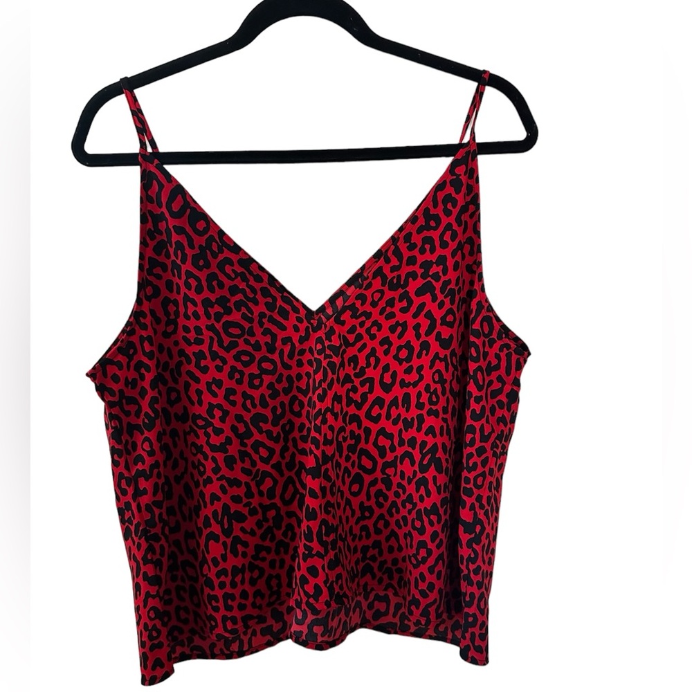 BP | Red Cheetah Flowy Tank Top in women’s size large - Picture 2 of 4